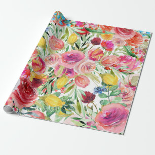 Morning Glory Flower Wrapping Paper