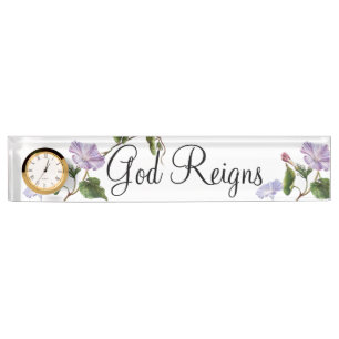 Morning Glory Flowers Floral God Reigns Plate