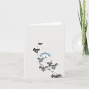 Morning Glory Hokusai Japanese Fine Art Card