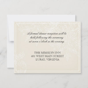 Morning Glory Hydrangea Wedding Reception Invite