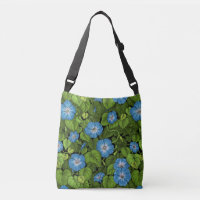 Morning glory in blue and green
