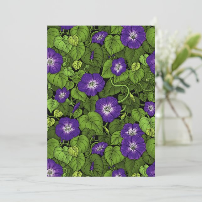 Morning glory in purple and green (Standing Front)