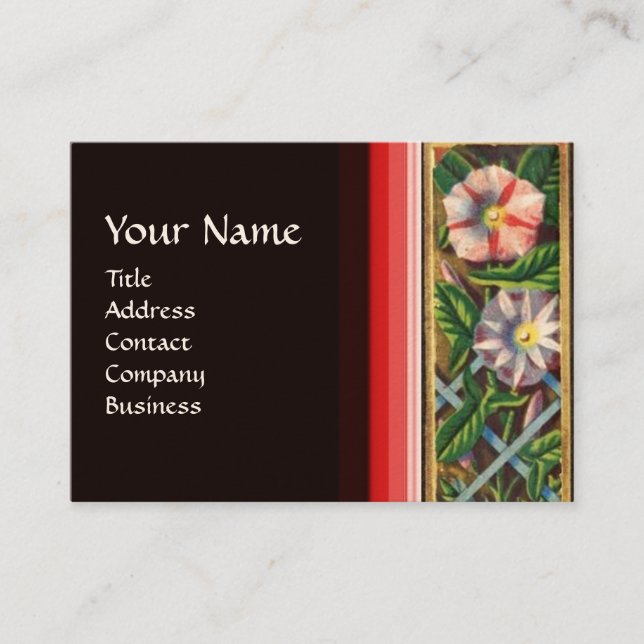 MORNING GLORY MONOGRAM BUSINESS CARD (Front)
