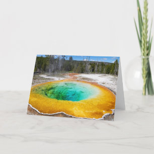 Morning Glory Pool Folded Greeting Card
