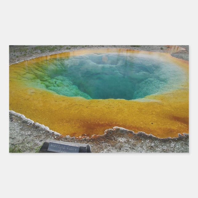 Morning Glory Pool Rectangle Stickers (Front)