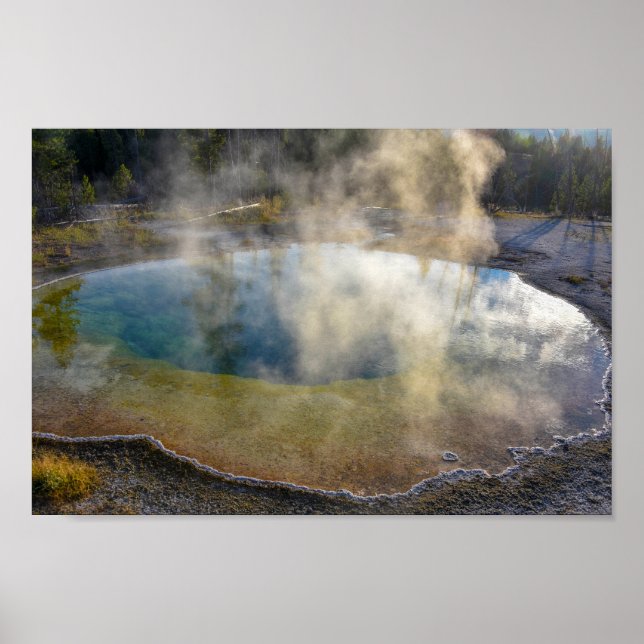 Morning Glory Pool, Yellowstone National Park Poster (Front)