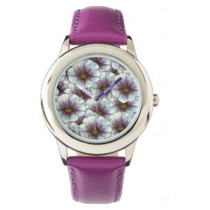 Morning Glory Purple and White Watch
