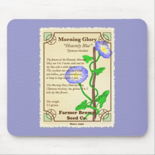 Morning Glory Seed Packet Mouse Pad