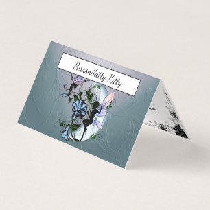Morning Glory Shadow Fairy and Cosmic Cat Business Card