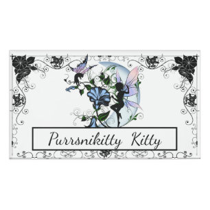 Morning Glory Shadow Fairy and Cosmic Cat Name Tag