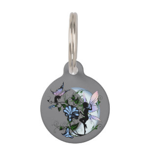 Morning Glory Shadow Fairy and Cosmic Cat Pet Tag