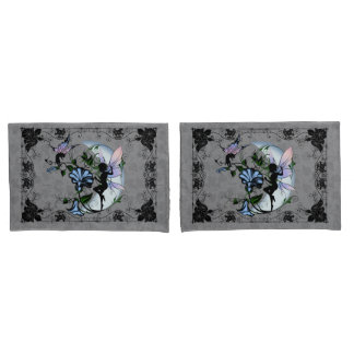 Morning Glory Shadow Fairy and Cosmic Cat Pillowcase