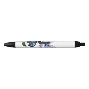 Morning Glory Shadow Fairy Black Ink Pen