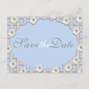 Morning Glory Trellis Save the Date Postcard