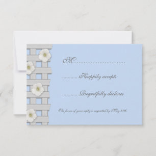 Morning Glory Trellis Wedding RSVP Card
