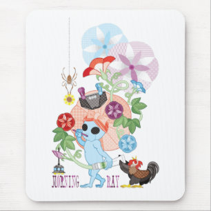 MORNING GREY ALIEN MOUSE PAD