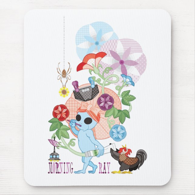 MORNING GREY ALIEN MOUSE PAD (Front)