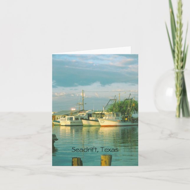 Morning Harbour, Seadrift, Texas Note Card (Front)
