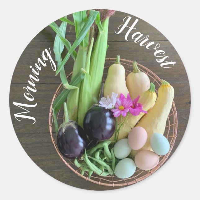 Morning Harvest Classic Round Sticker (Front)