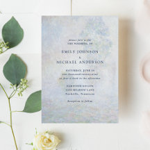 Morning Haze,  Monet, fine art wedding invitation