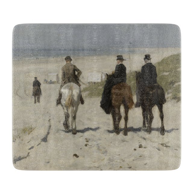 Morning Horse Ride on the Beach (by Anton Mauve) Cutting Board (Front)