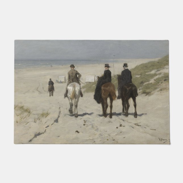 Morning Horse Ride on the Beach (by Anton Mauve) Doormat (Front)