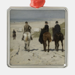 Morning Horse Ride on the Beach (by Anton Mauve) Metal Ornament