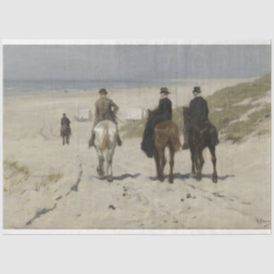 Morning Horse Ride on the Beach (by Anton Mauve) Tissue Paper