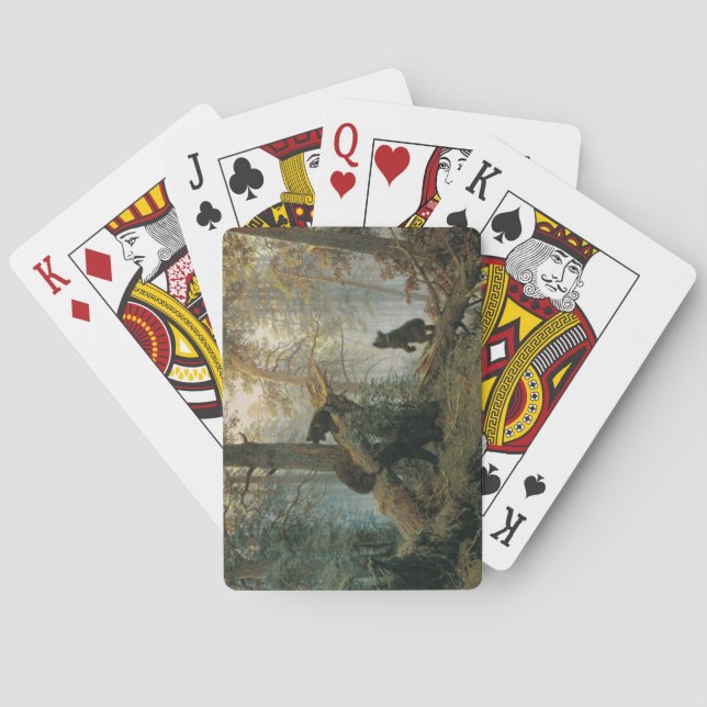 Morning in a Pine Forest (Bears in the Woods) Playing Cards (Back)