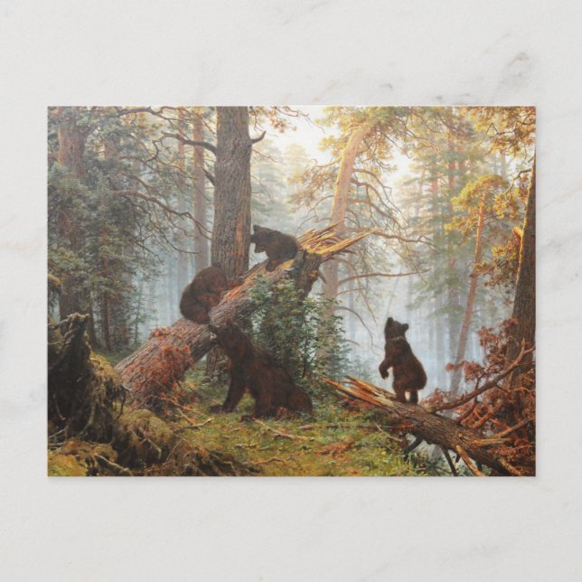 Morning in a pine forest postcard (Front)