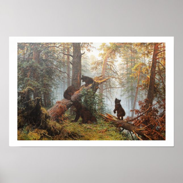 Morning in a pine forest poster (Front)
