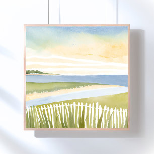Morning in Chatham   Cape Cod Watercolor Painting Poster