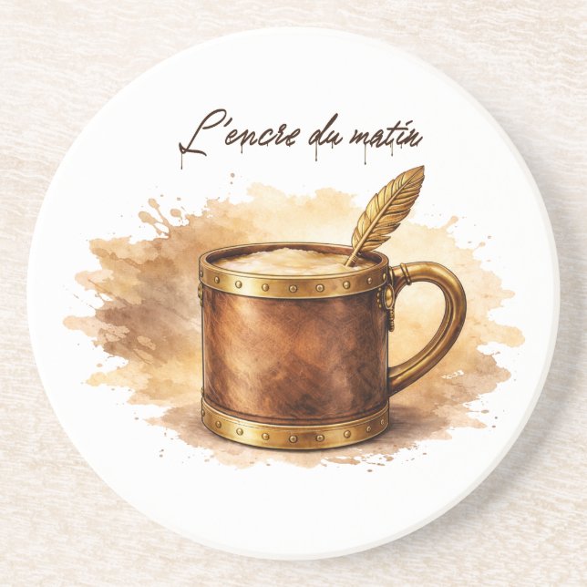 Morning Ink Cup Coaster (Front)