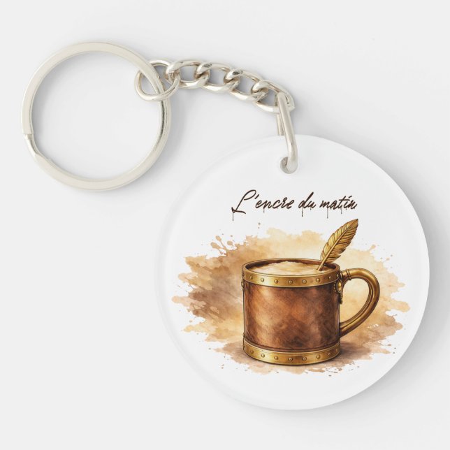 Morning Ink Cup Key Ring (Front)