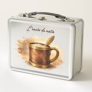 Morning Ink Cup Metal Lunch Box