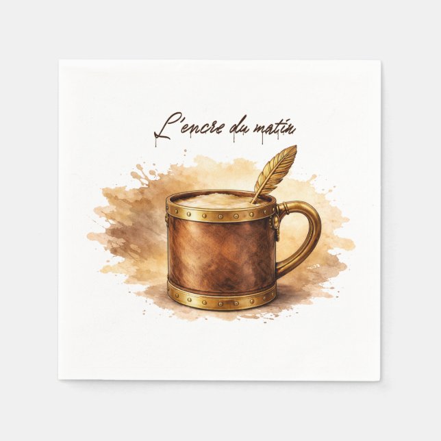 Morning Ink Cup Napkin (Front)