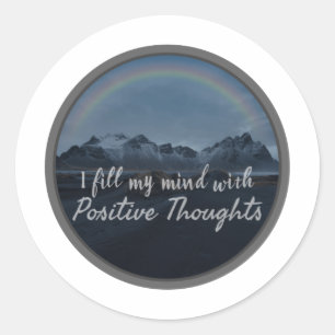 morning inspirational words for self acceptance classic round sticker