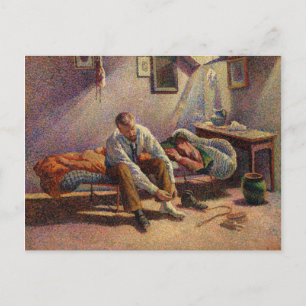 Morning, Interior by Maximilien Luce in 1890 Postcard
