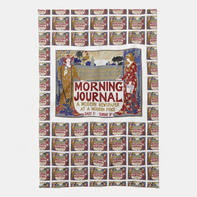 Morning Journal Tea Towel (Vertical)