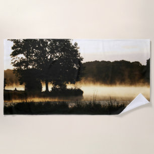 Morning Lake Scene btcnm Beach Towel