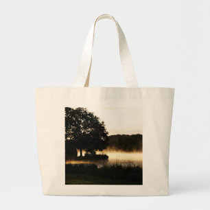 Morning Lake Scene jtcnm Large Tote Bag