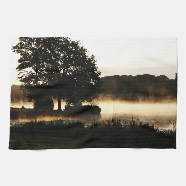 Morning Lake Scene ktm Tea Towel (Horizontal)