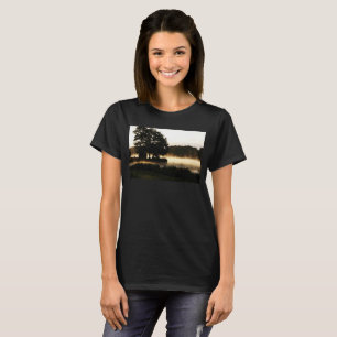 Morning Lake Scene Womens cn T-Shirt