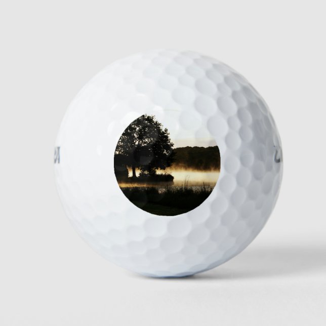 Morning Lake Scene wu gbcna Golf Balls (Front)