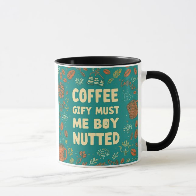 "Morning Laughs Mug: Funny Quotes for Coffee Lover Mug (Right)