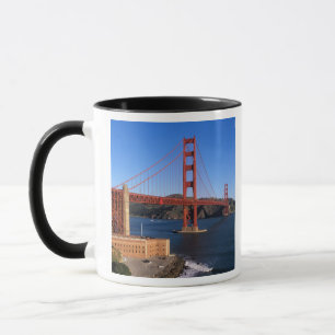 Morning light bathes the Golden Gate Bridge Mug