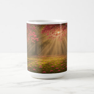 Morning Light Through Blossom Grove Coffee Mug