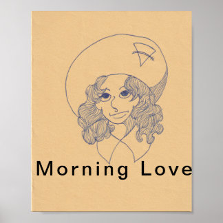 Morning Love, greeting card Poster