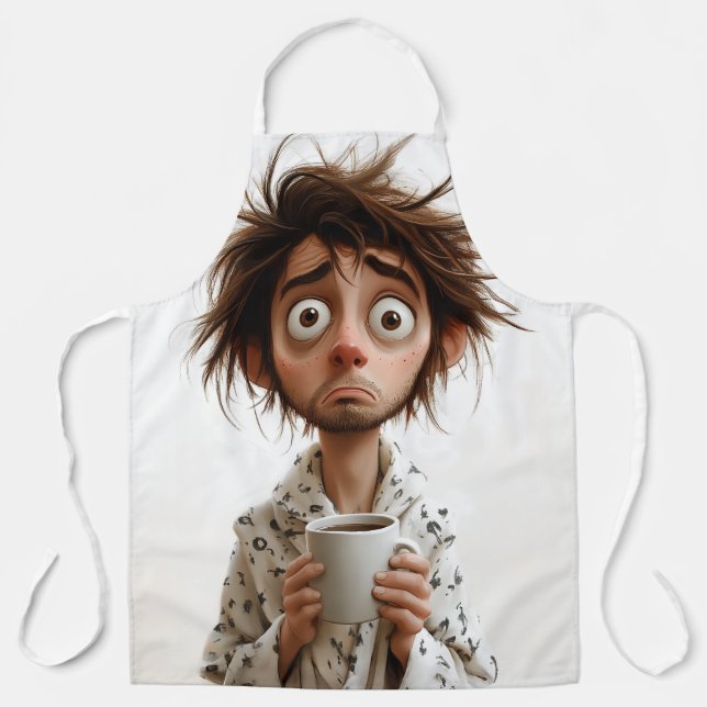 Morning Madness: Coffee First, Questions Later Apron (Front)