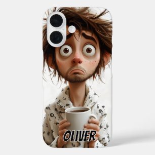 Morning Madness: Coffee First, Questions Later iPhone 16 Case